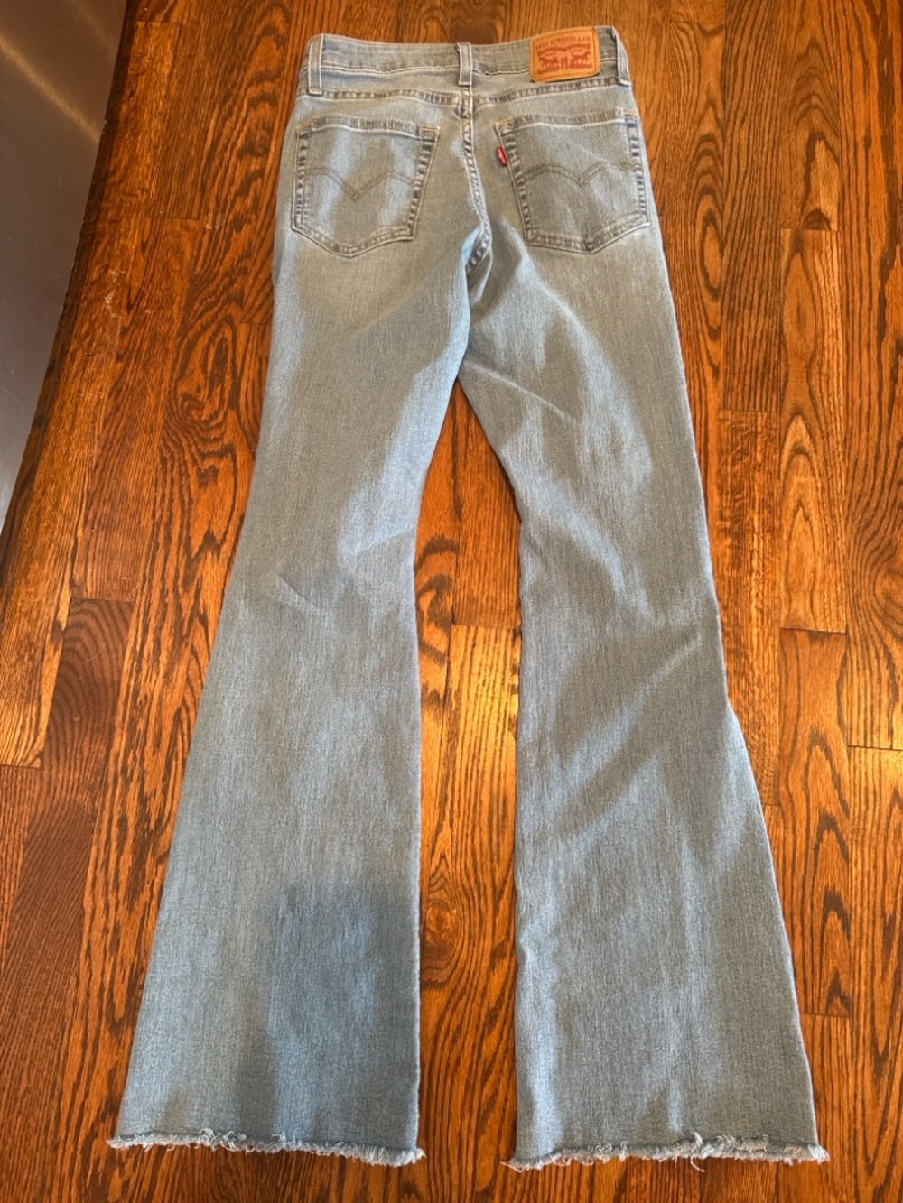 Light Blue Flared Women's Jeans - Picture 4 of 4